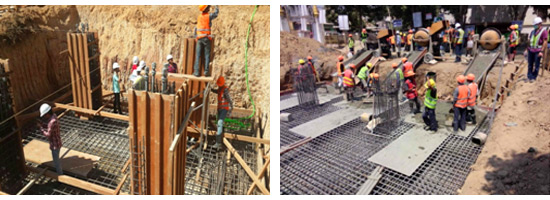 Work site of Tower Erection for Telecommunication